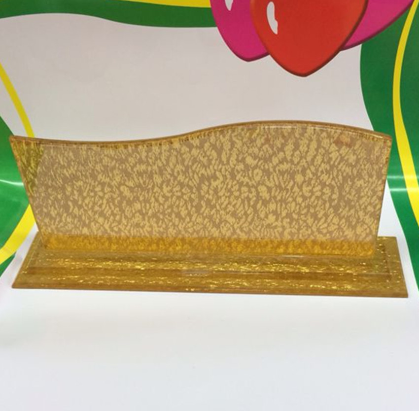 金丝银丝亚克力空白台牌酒店宾馆吧台前台接待服务台卡座桌牌定制