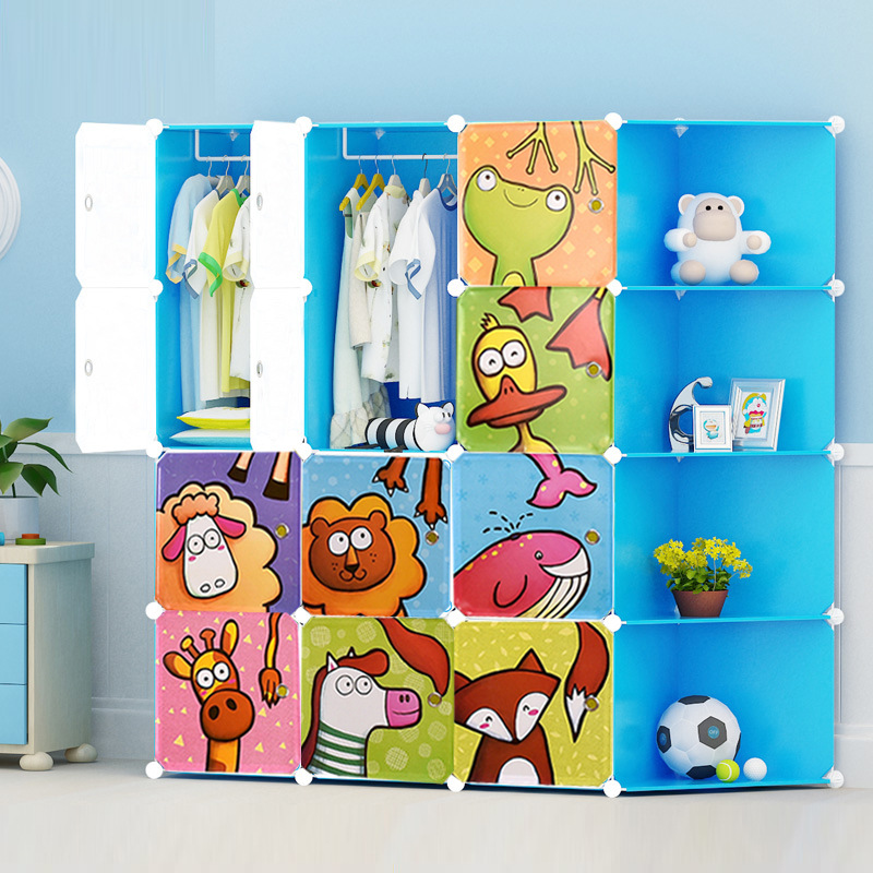 Binyalive 便携整理组合式塑料卡通衣柜 组装柜易清洗 厂家直销包|ms