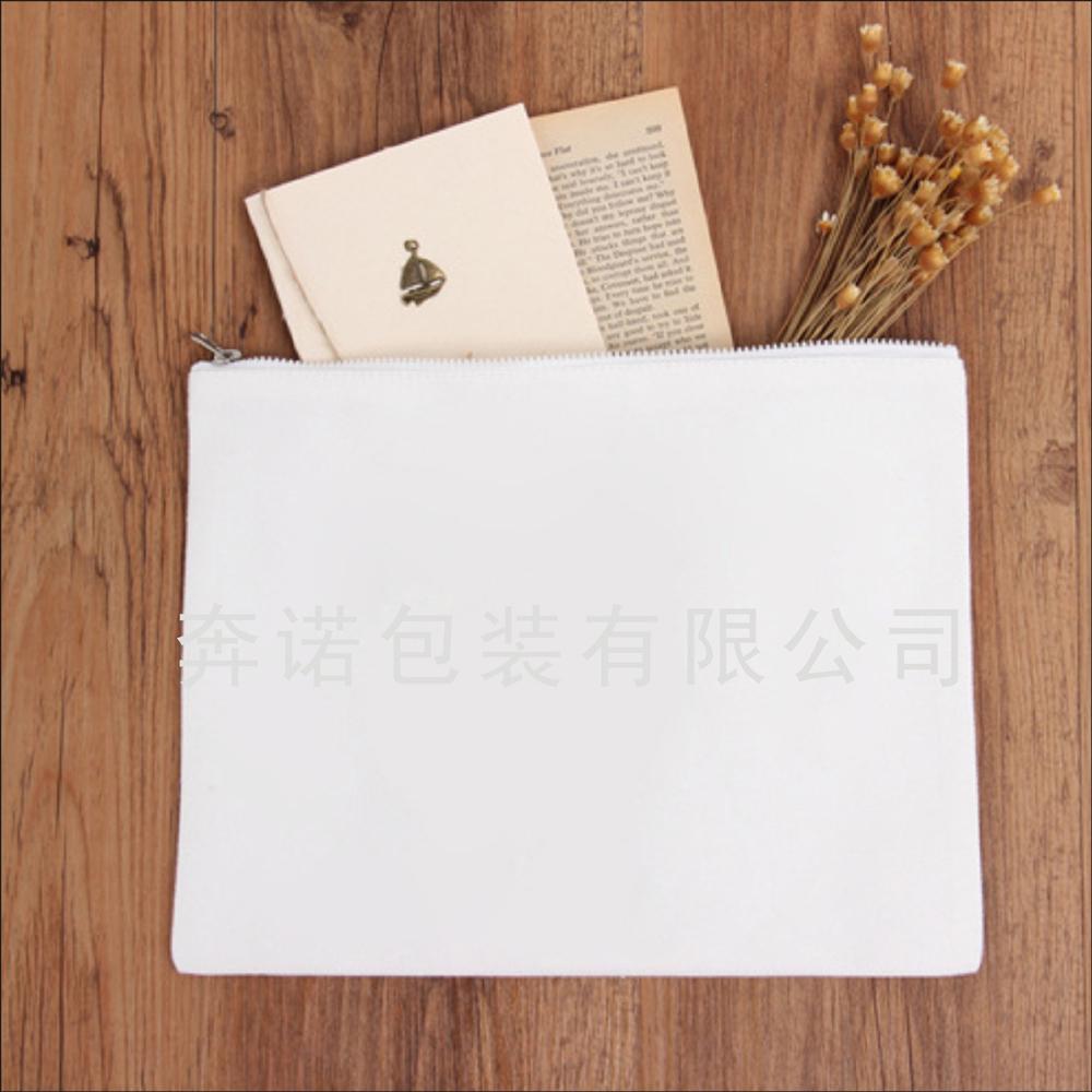 全棉帆布文具拉链钱包袋定做棉布零钱包收纳袋