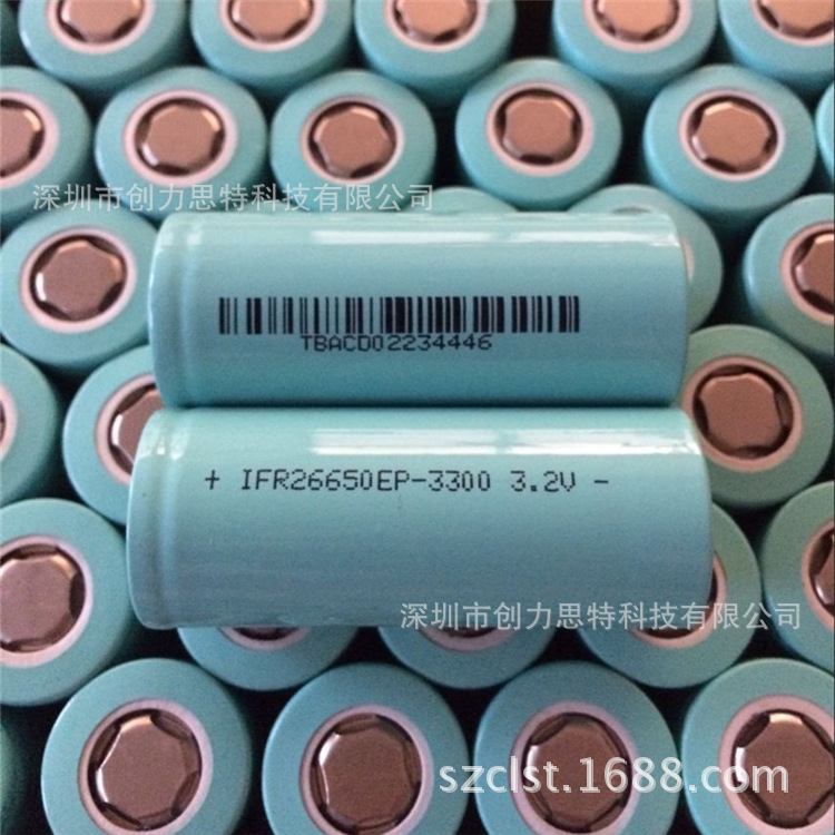 厂家直供3.2V3300mah磷酸铁锂26650锂电池太阳能储能电动车电池