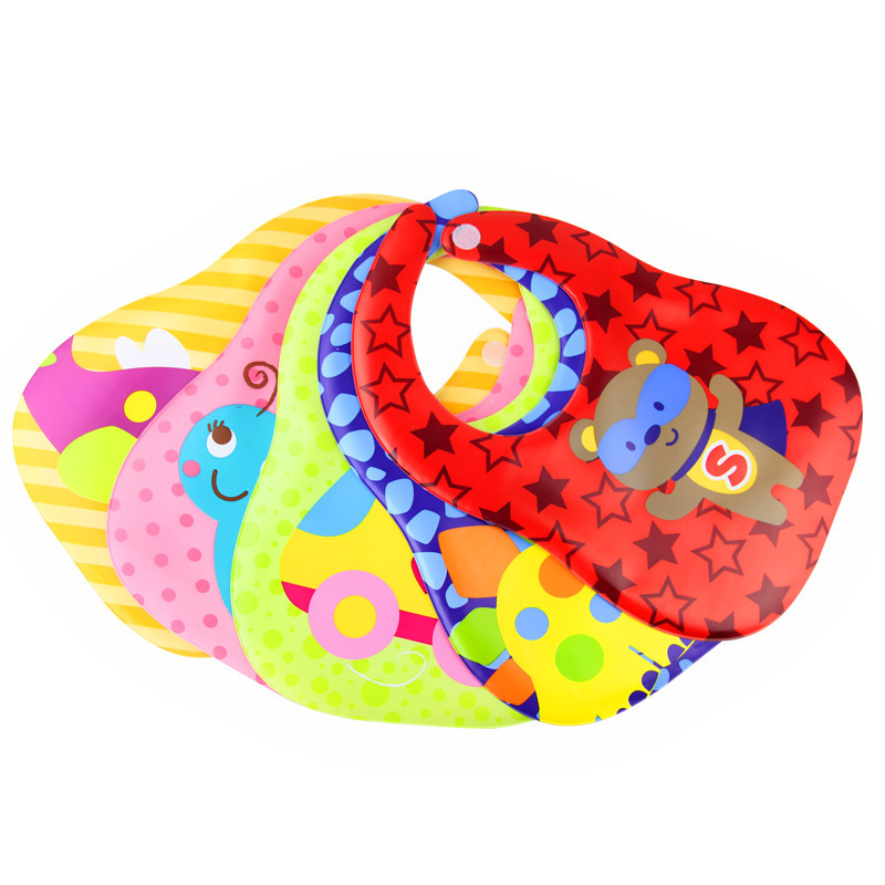 (Oblique adhesion deduction)Super soft sponge Mezzanine three-dimensional waterproof Disposable Having dinner environmental protection EVA Baby bib