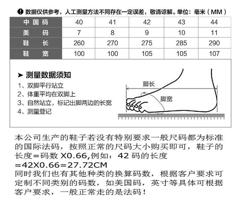 男码数