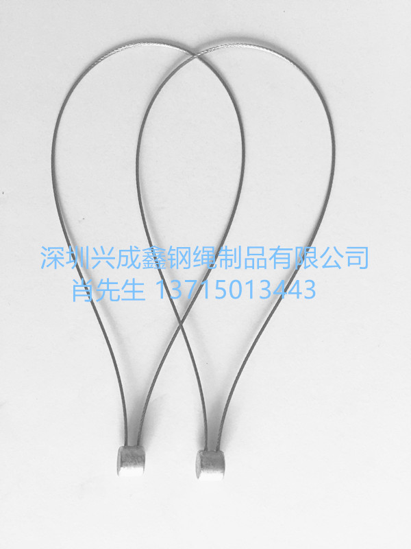 不锈钢钢丝绳压铸锌合金头 钢丝绳压铸锌头 钢丝绳控制线 防坠绳