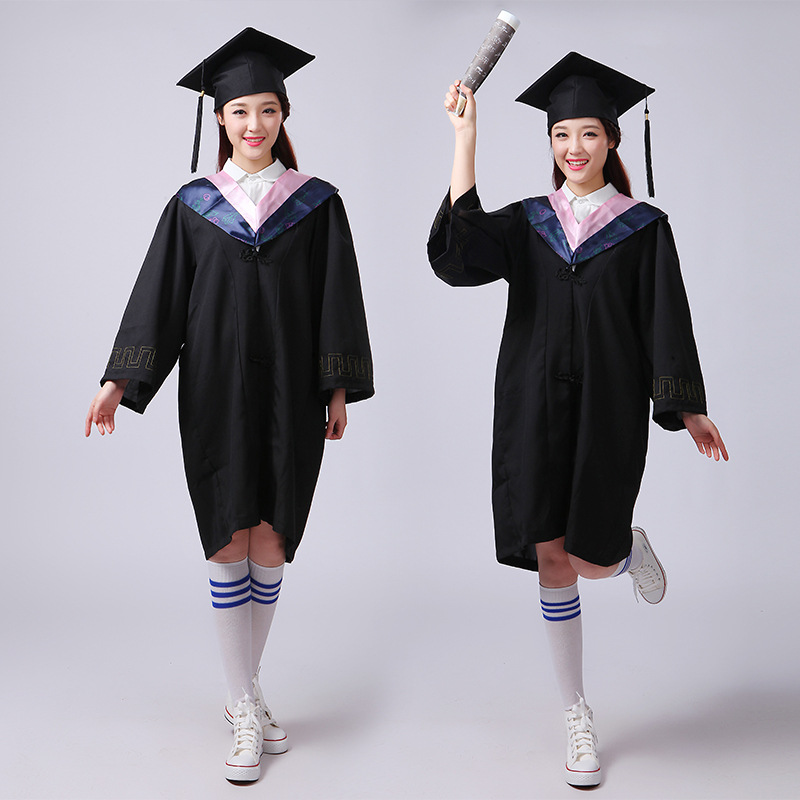 学位学士服毕业礼服大学生男女学院风工科本科文科硕士博士导师袍-阿里巴巴