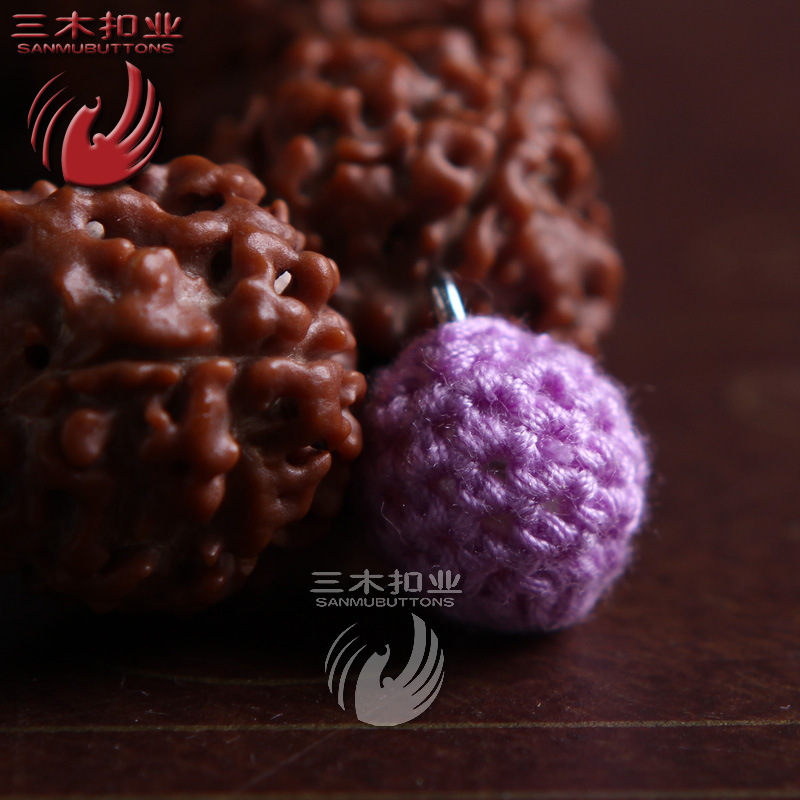 三木手工纽扣 编织手钩钮扣 时尚装饰扣子 可订做