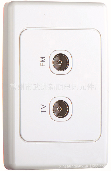 TV FM调频二孔有线电视墙壁面板 澳规插座