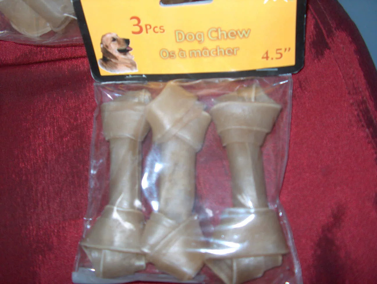 Фабрика Горячая Распродажа 10 см воловья кожа натуральный цвет узел кость домашнее животное закуска собака укус Очищающая молярная кость