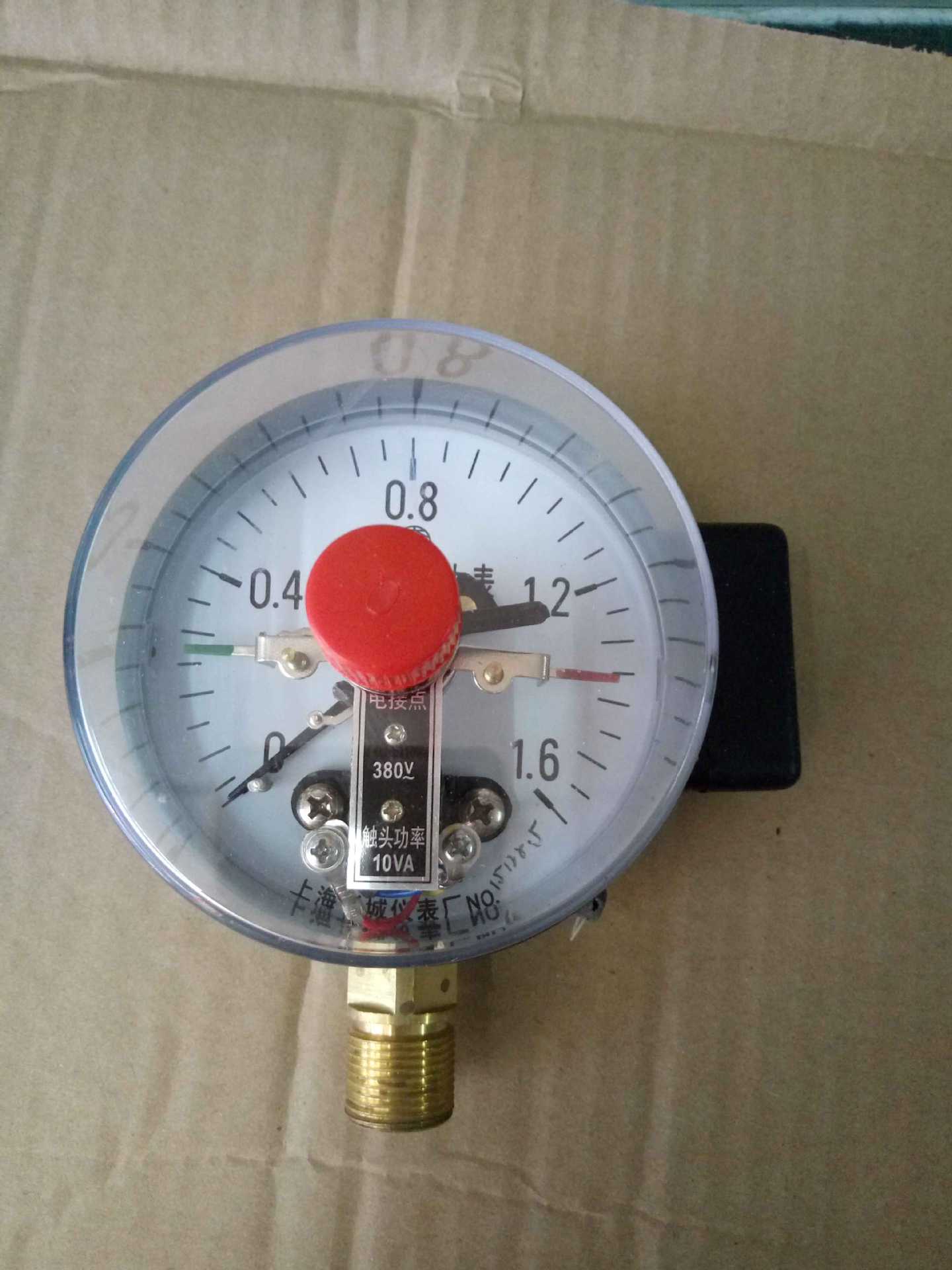 上海长城仪表厂电接点压力表YX100 0.6 1 1.6 2.5MPA 10VA 380V