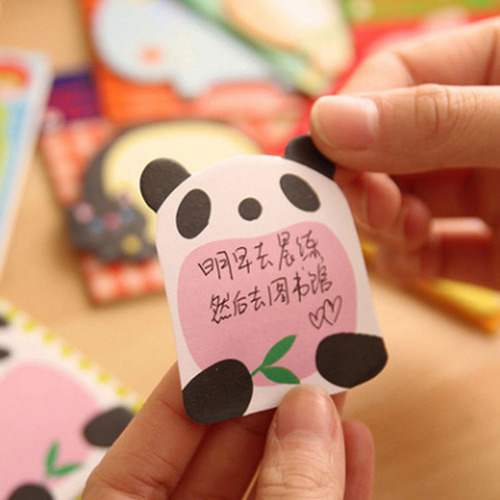 Office cultural and educational forest cartoon animal shape N times stickers student gifts random stickers post-it note paper