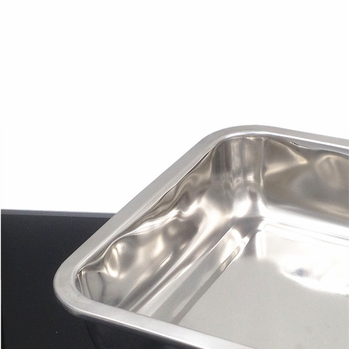 7CM thickened stainless steel square plate, deepened tray, rectangular plate, commercial rice plate, flat plate, dish basin, dinner plate