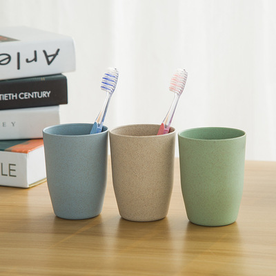 Northern Europe non-slip wheat stalk lovers Brushing Cup Wash cup gift TaoBao thickening circular mouth wash