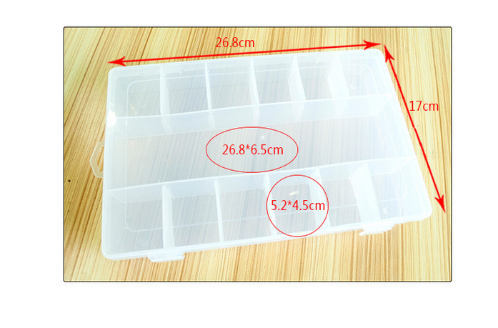 大号13格收纳盒、元件透明分格盒、家居整理盒