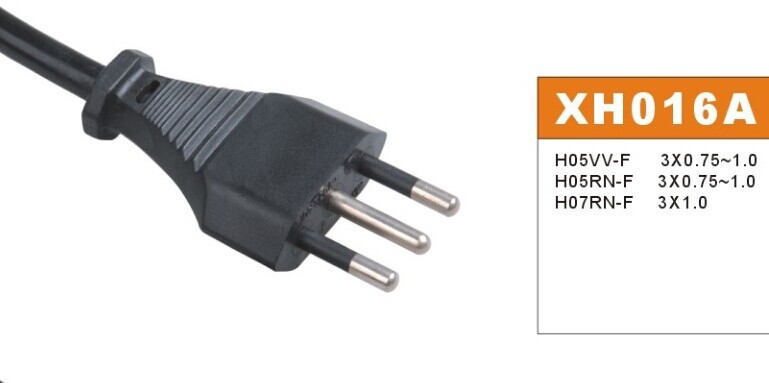 电线厂家插头电源线意大利IMQ电源插头10A瑞典电源插头咖啡机插