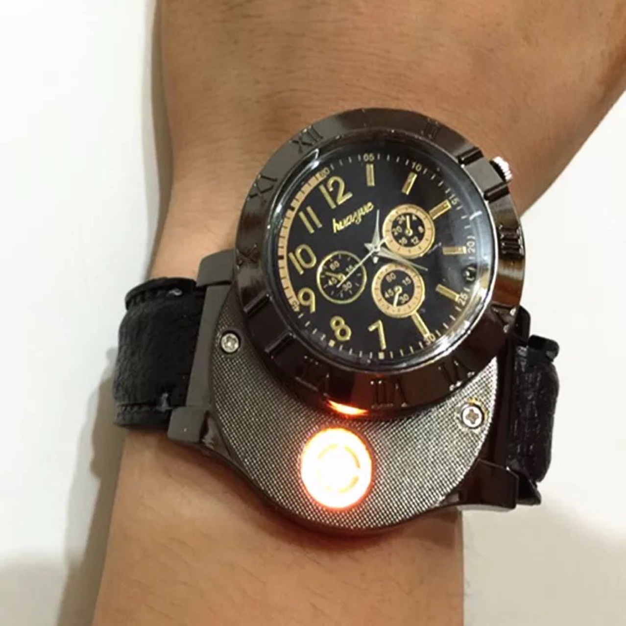 Creative Windproof Charging Lighter Watch