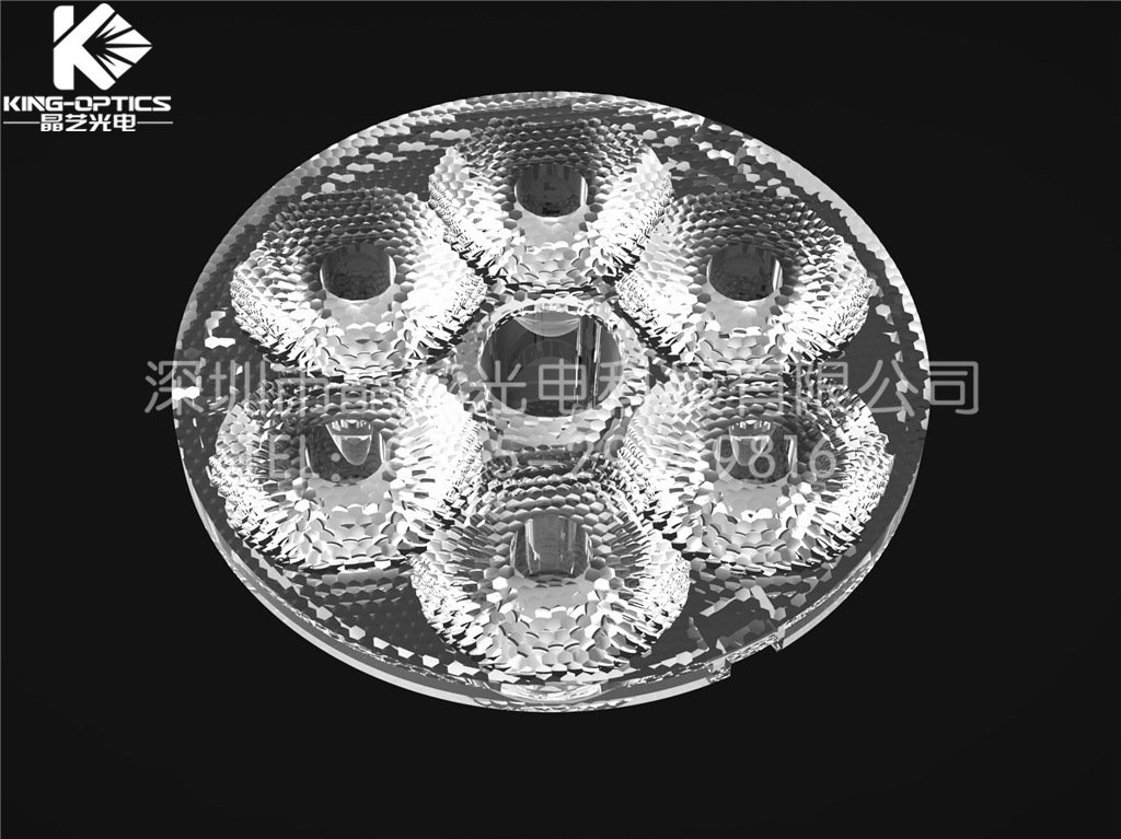 【厂家供应】光学透镜3030灯珠P30-6合1带螺丝柱 透镜24度32*10mm