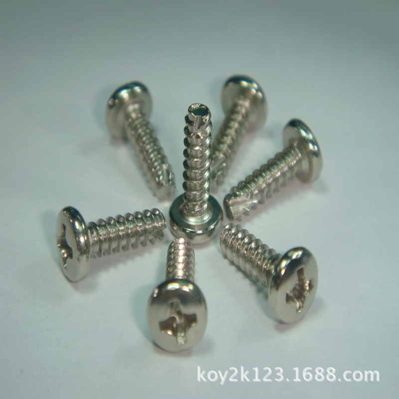 圆头自攻螺丝PT3*8 不锈钢304十字槽盘头平尾自攻钉PT3*8