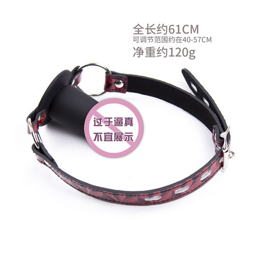 Silicone dildo mouth plug sex toy hotel passionate training female appliance red bright leather adult alternative oral pills