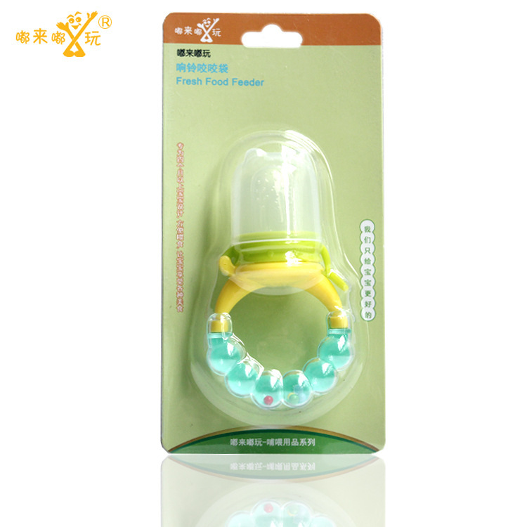 嘟来嘟玩响铃果蔬咬咬袋 宝宝嚼嚼乐 婴儿果蔬菜乐 辅食器