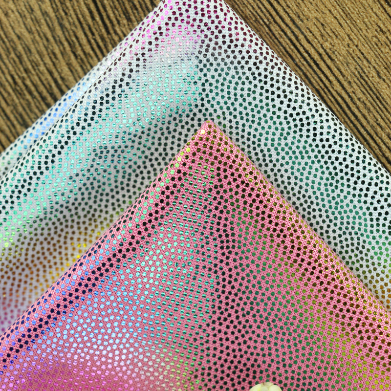 新品销售 绍瑞新款 新品热销 炫彩烫金点子 针织烫金布
