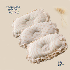 Mother and baby products new color cotton newborn shaping pillow anti-bias head pillow male and female baby small pillow manufacturer supply