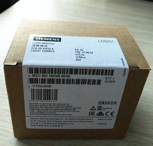 西门子控制器 6ED1052-1MD00-0BA8 LOGO12/24RCE 主机模块 LOGO8