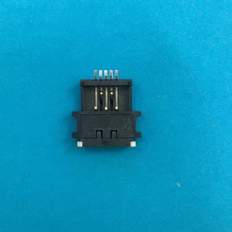 5pin 血糖仪专用连接器-自动退卡式自动退条式、前后脚排列