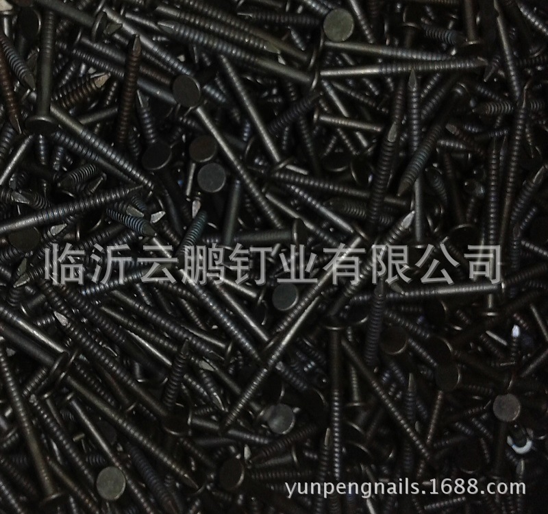 专业生产镀锌烤黑环纹钉搓丝钉规格型号线径3.0mm长度40mm以上
