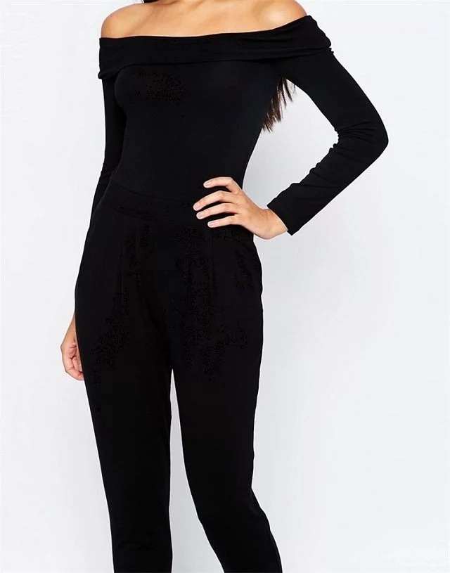 女式休闲裤-欧美风2016初秋新款纯色性感一字