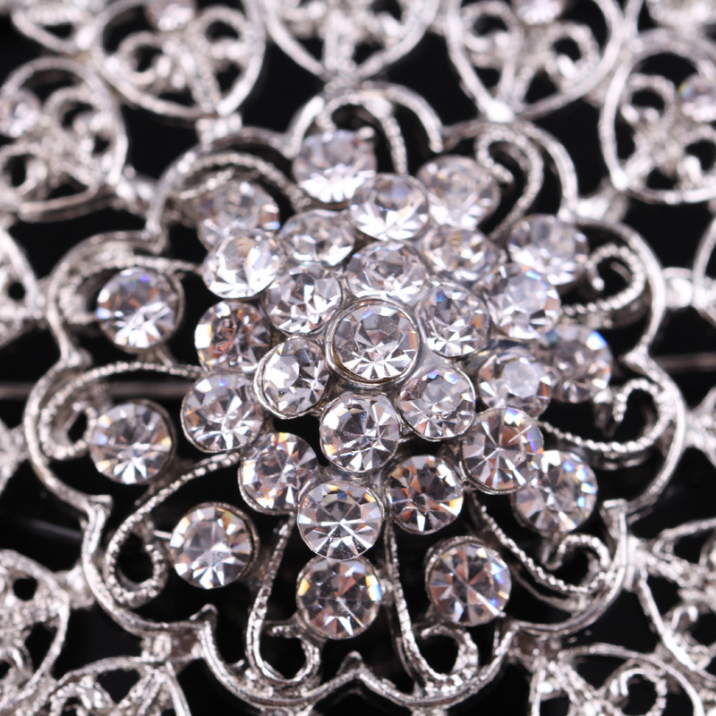 originale strass cristallo multicolore grande fiore spilla corsage accessori abbigliamento donna matrimonio_voghion.com