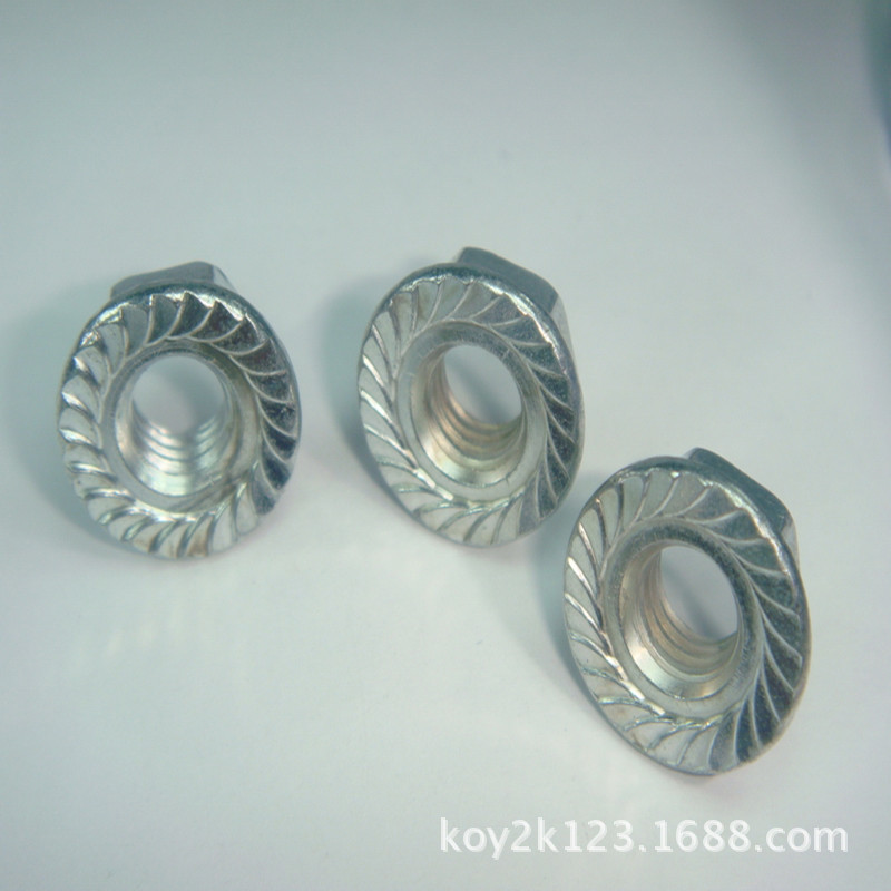 不锈钢法兰螺母 304六角法兰面螺母M3  M6六角法兰螺母 现货