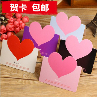 goods in stock wholesale Heart-shaped Greeting cards diy the republic of korea originality Thanksgiving Blessing birthday Mother's Day card customized