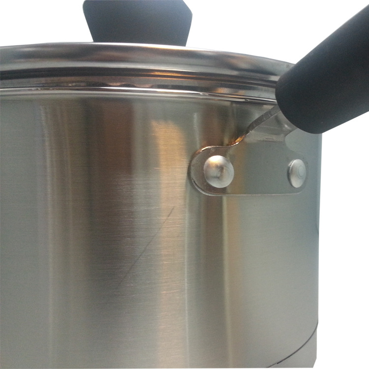 Manufacturer's stainless steel milk pot, non-magnetic single-handle milk pot, high-end household gift milk pot, small soup pot detail image 9