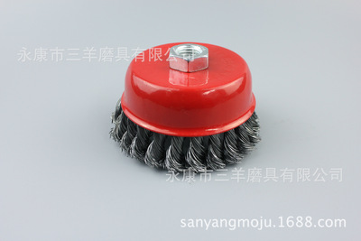 厂家直销4寸100MM扭丝碗型钢丝轮钢丝轮厂家|ms