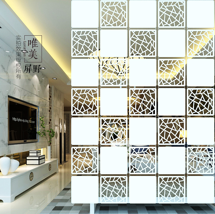 Hanging screen partition fashion mobile 玄 玄 客 餐 餐 室 中心 中心 中心 镂 PVC Wood Plastic
