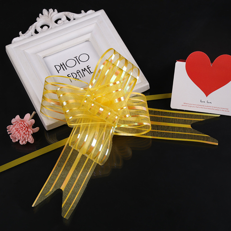 Venta al por mayor 3cm medio nieve hilo Garland boda flor regalo embalaje mariposa Festival cinta mano guirnalda