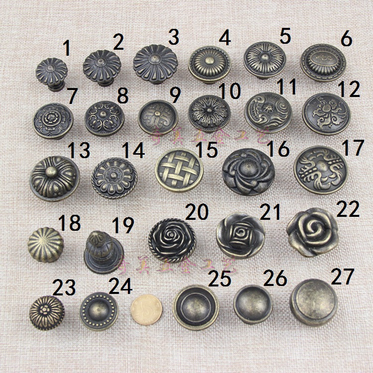 仿古抽屉拉手暗装 家具橱柜门拉手合金单孔拉手青古铜色 批发|ru