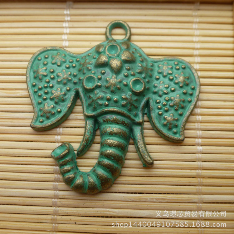 合金配件 38*38mm 大象 动物挂件 工艺品 礼品配件  14963