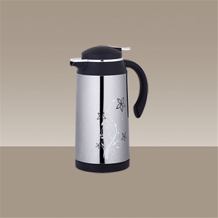 稻草人不锈钢温暖瓶 办公室商务咖啡壶 家用彩钢花纹保温壶批发|ms