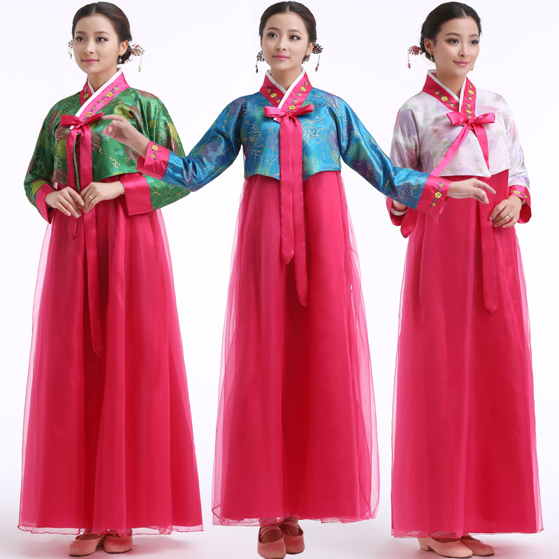 韩服古装表演服女传统宫廷成人少数民族大长今朝鲜族舞蹈演出服装，打造你的古风舞台魅力