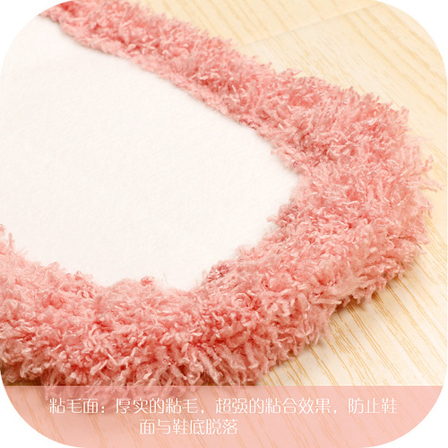 Replace the bottom of the Korean beautiful plush floor cleaning slippers, floor cleaning slippers with replaceable bottom, fine fiber mop