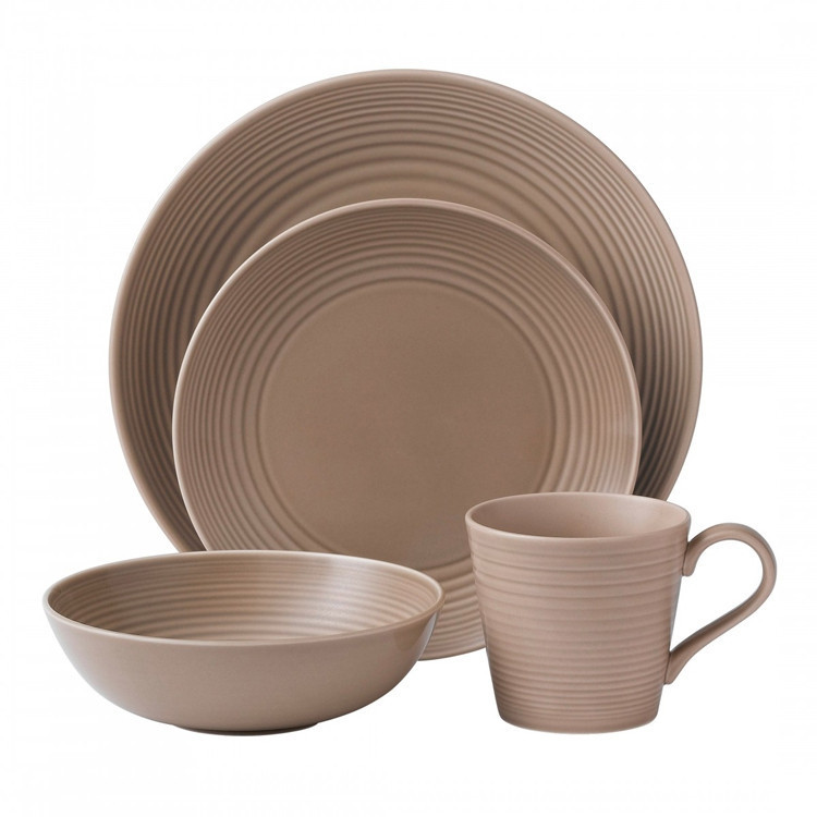 Factory direct foreign trade ceramic Western food tableware foreign trade ceramic Brown Soup Bowl dinner plate dish set