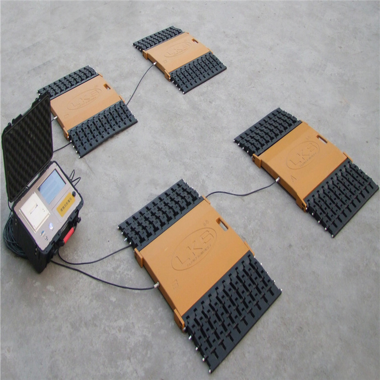 北京四块板静态称重便携式轴重仪 60吨汽车超载检测地磅