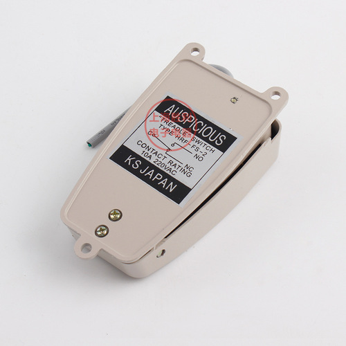 Aluminum shell foot switch FS-2/TFS-2 foot switch silver dot core with cable 10 cm can be extended