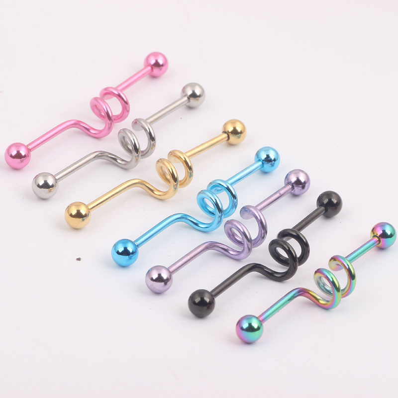 Labret stud lip piercing jewelry styling detail