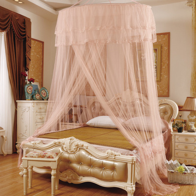 Factory wholesale 2021 Great circle encryption Mosquito net Hanging Korean princess Dome nets wholesale Free punch Mosquito net