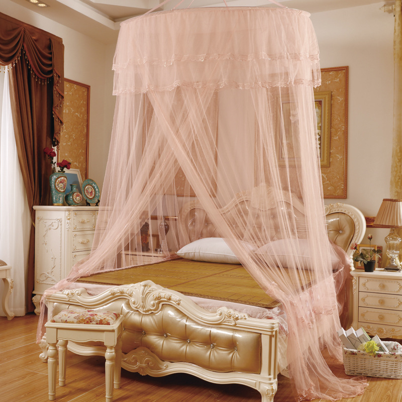 Factory wholesale 2021 Great circle encryption Mosquito net Hanging Korean princess Dome nets wholesale Free punch Mosquito net