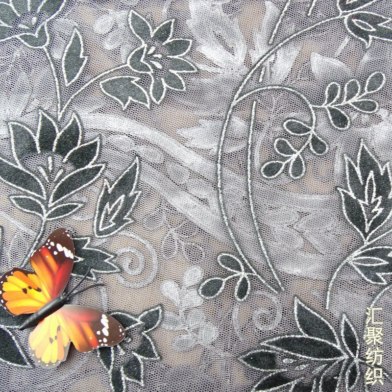 网布胶浆撒金套色 台版印花 外贸花型 胶浆印花 撒金