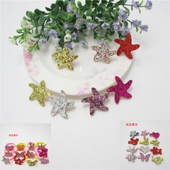 新款韓版飾品配件 兒童髮飾頭飾小配件 精美金粉海星