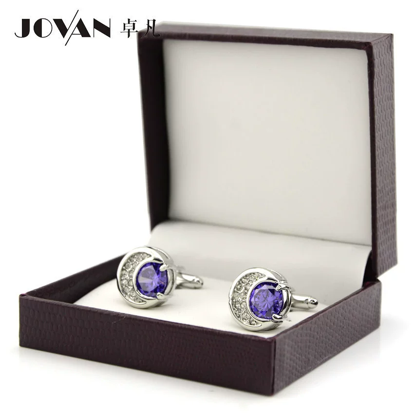Подарки манжеты Crystal JOVAN JOVAN, манжеты с лунным бриллиантом, мужские французские кнопки, элитные манжеты, полые манжеты