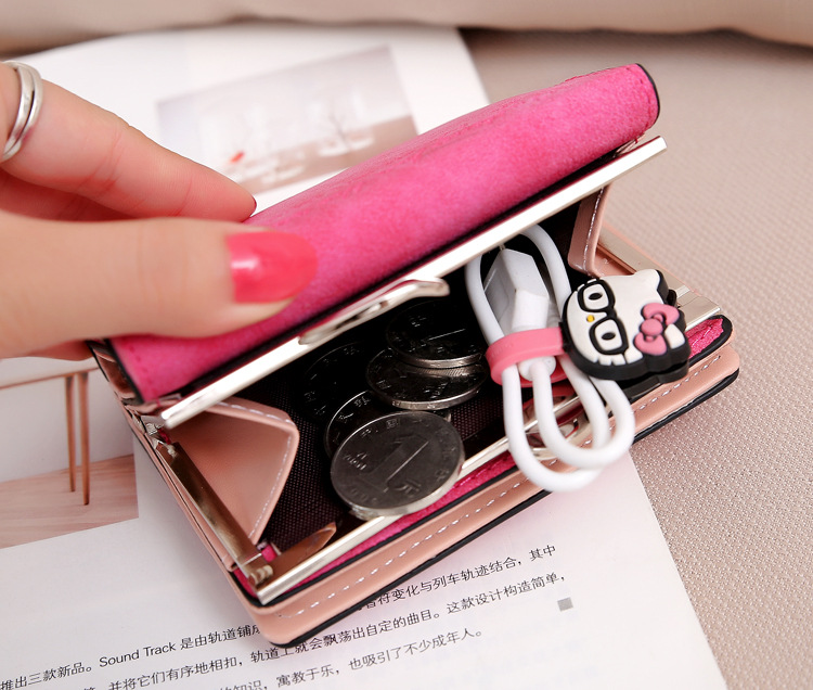 Women's Solid Color Umbrella Pu Leather Magnetic Buckle Wallets display picture 14